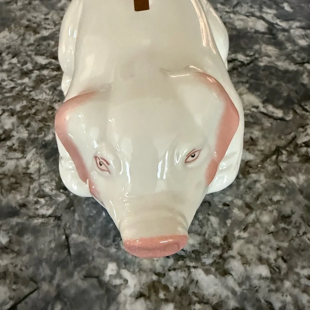 Belleek Piggy Bank - Picture 3 of 5